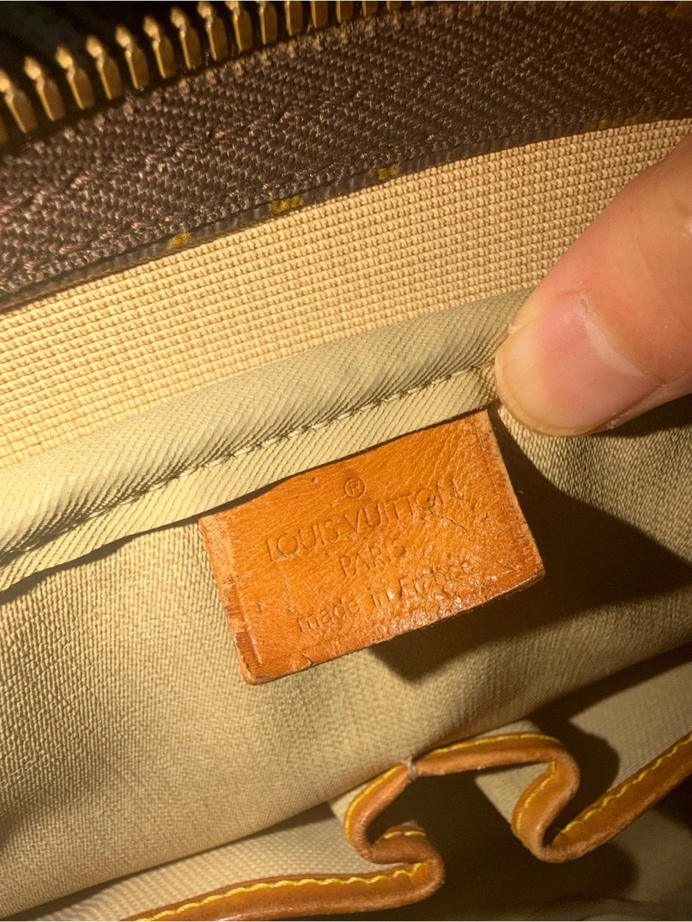 Louis Vuitton Brown Monogram Duffel with Tan Leather Trim